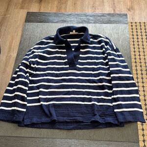 Madewell Stripe Long Sleeve Rugby Shirt NWOT Size XS